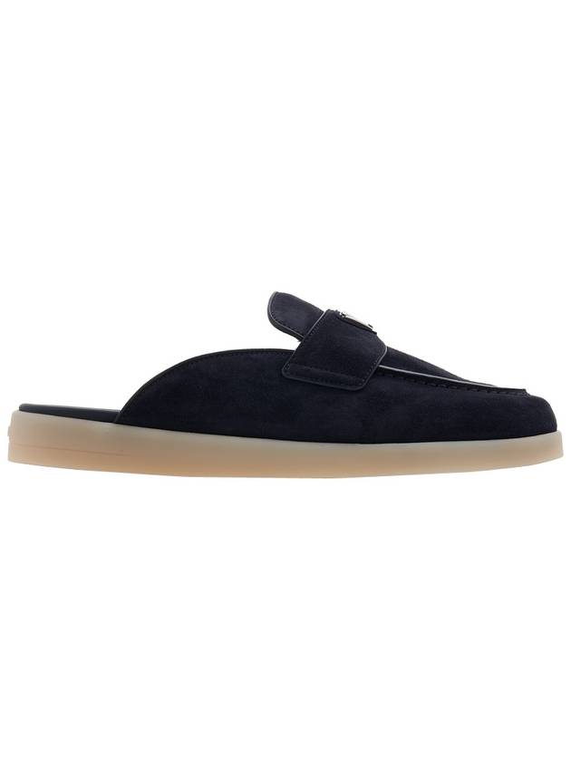 Suede Bloafers Navy - PRADA - BALAAN 3