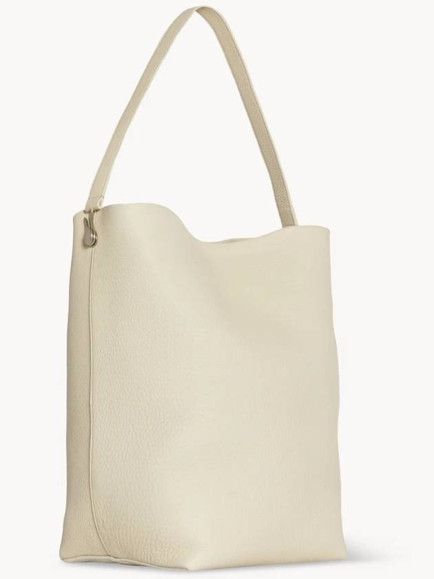 Medium NS Hook Leather Tote Bag Ivory - THE ROW - BALAAN 4