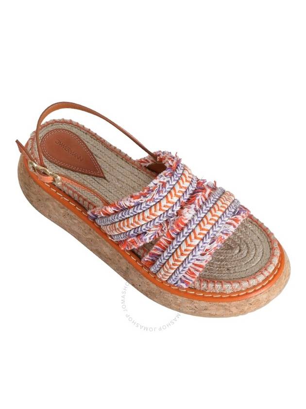 Zimmermann Ladies Orange Fringed Braided Espadrille Sandals, Brand Size 39 (US Size 9) - ZIMMERMANN - BALAAN 3