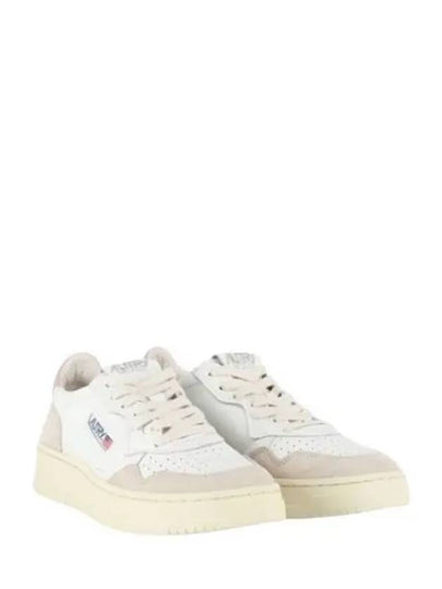 Medalist Leather Suede Low Top Sneakers White Pink - AUTRY - BALAAN 2