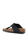 Gizeh Big Buckle Nubuck Leather Flip Flop Black - BIRKENSTOCK - BALAAN 5