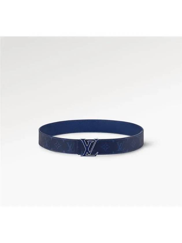 LV Initials 40mm Reversible Leather Belt Blue - LOUIS VUITTON - BALAAN 3