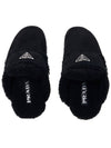 Shearling Sabots Slippers Black - PRADA - BALAAN 7