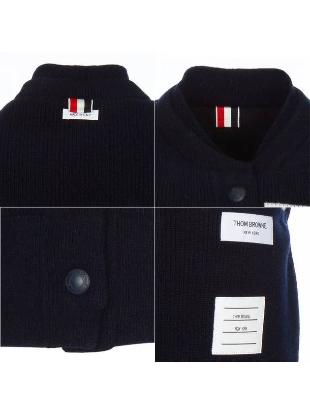 Fine Merino And Jersey Padding Reversible Vest Navy - THOM BROWNE - BALAAN 11