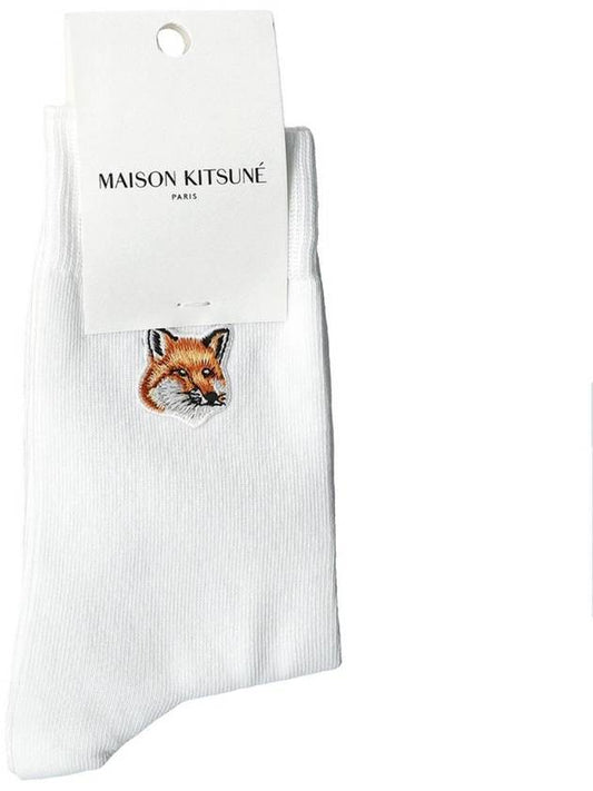 Foxhead men s and women socks KU06407KT0010 WHITE - MAISON KITSUNE - BALAAN 2