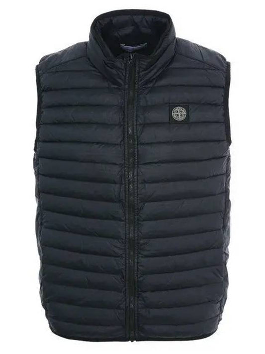 7816G0131 V0020 Logo Navy Padded Vest 4A 987607 - STONE ISLAND - BALAAN 1