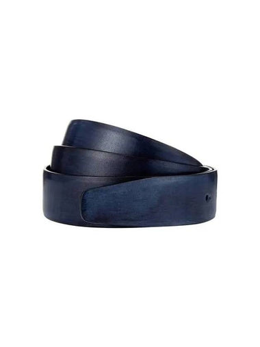 Men s Painted Leather Belt Strap Dark Blue - GIORGIO ARMANI - BALAAN 1