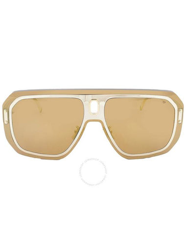 Open Box - Philipp Plein Brown Navigator Unisex Sunglasses SPP050 300G 99 - PHILIPP PLEIN - BALAAN 1