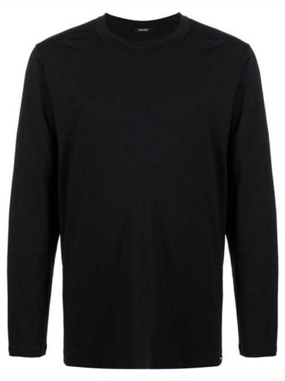 Crew Neck Cotton Modal Long Sleeve T-Shirt Black - TOM FORD - BALAAN 2