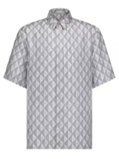 CD Diamond Silk Twill Short Sleeved Shirt Deep Grey - DIOR - BALAAN 2