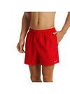 Men's Swim Essential 7 Volley Shorts Red - NIKE - BALAAN 1