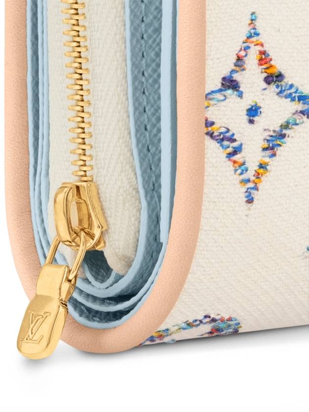 Lou Monogram Zipper Half Wallet White - LOUIS VUITTON - BALAAN 4