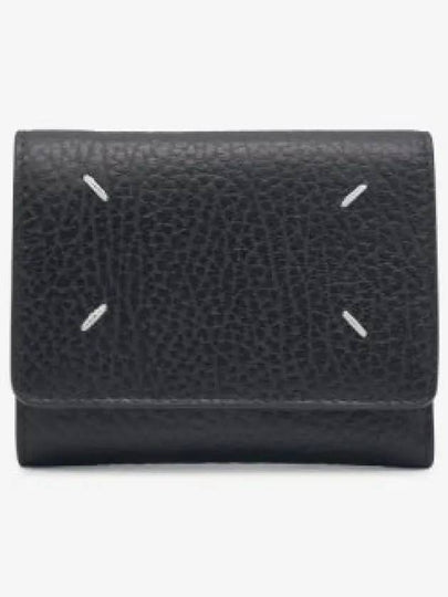 Zip Compact Tri-Fold Half Wallet Black - MAISON MARGIELA - BALAAN 2