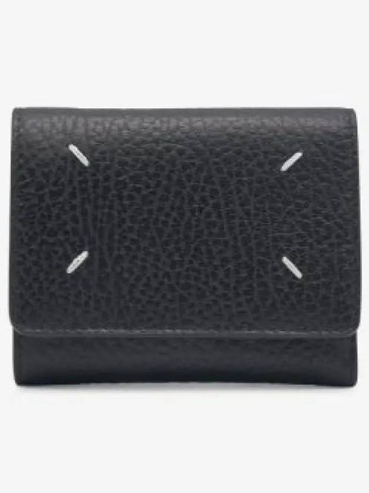 Zip Compact Tri-Fold Half Wallet Black - MAISON MARGIELA - BALAAN 2