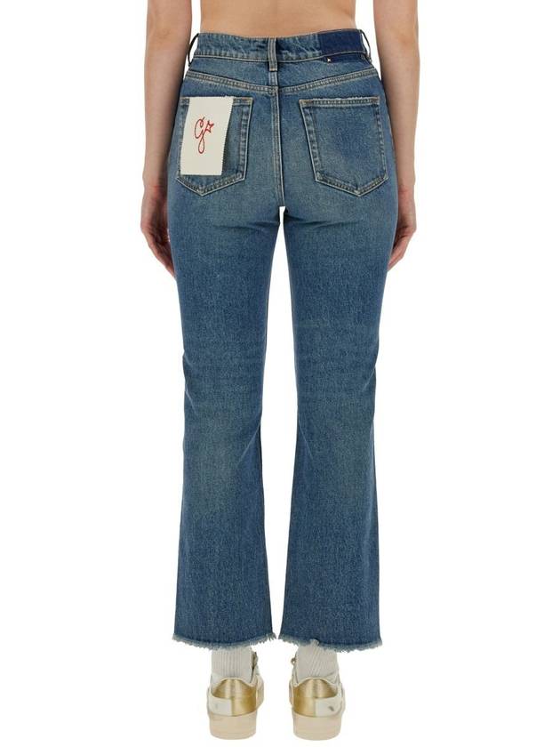 Crop Flared Jeans Blue - GOLDEN GOOSE - BALAAN 5