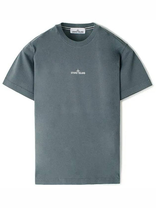 Stamp Two Print Short Sleeve T-Shirt Grey - STONE ISLAND - BALAAN 2