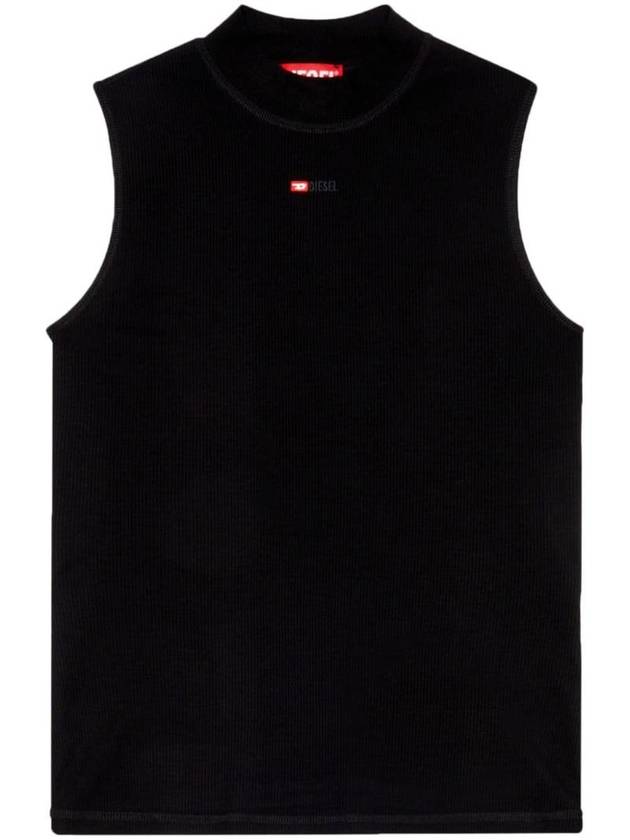 Embroidered Logo Sleeveless Black - DIESEL - BALAAN 1