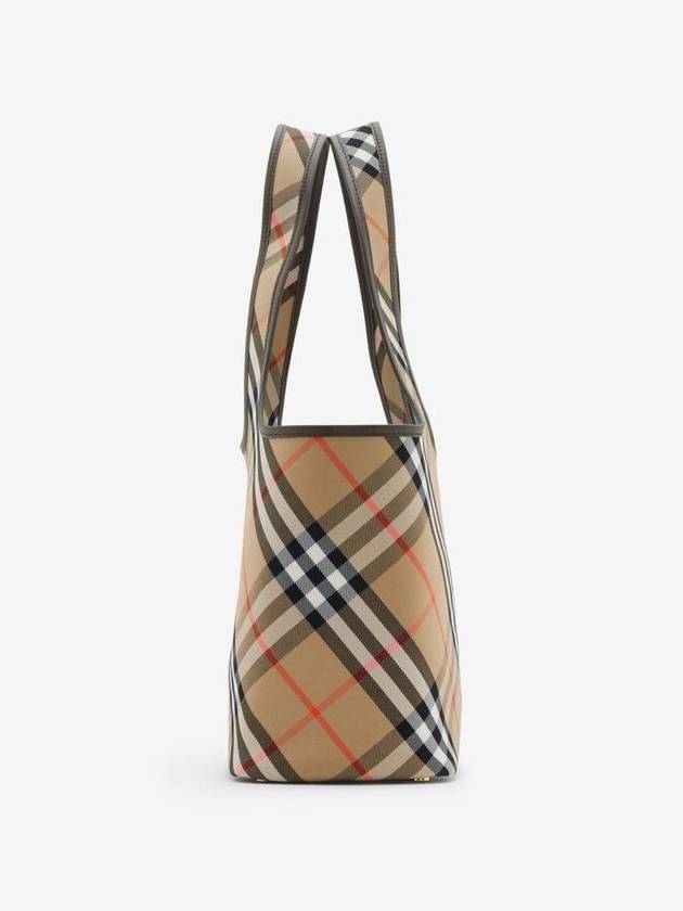 Check Small Tote Bag Sand - BURBERRY - BALAAN 6