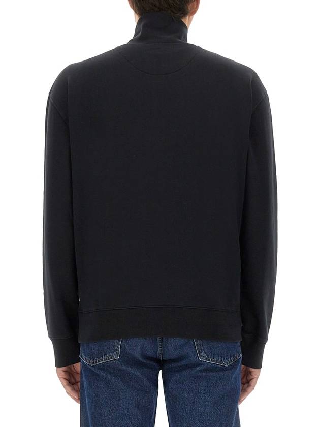 Fox Head Patch Half Zipper Sweatshirt Black - MAISON KITSUNE - BALAAN 4