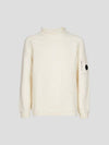 Hooded Sweatshirt 13CMKN207A006375A 103 GAUZE WHITE - CP COMPANY - BALAAN 1