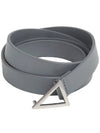 Triangle Buckle Belt Grey - BOTTEGA VENETA - BALAAN 4