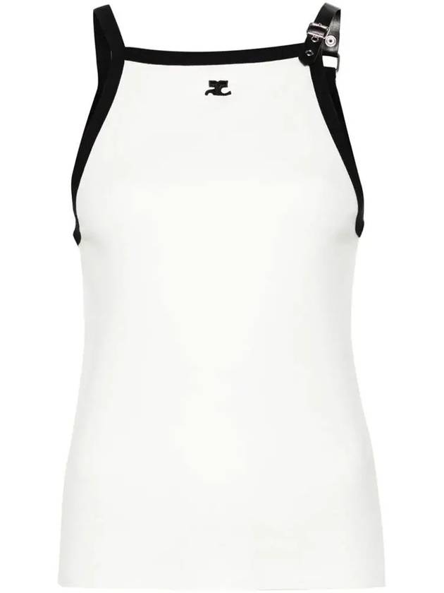 Buckle Contrast Sleeveless White - COURREGES - BALAAN 2