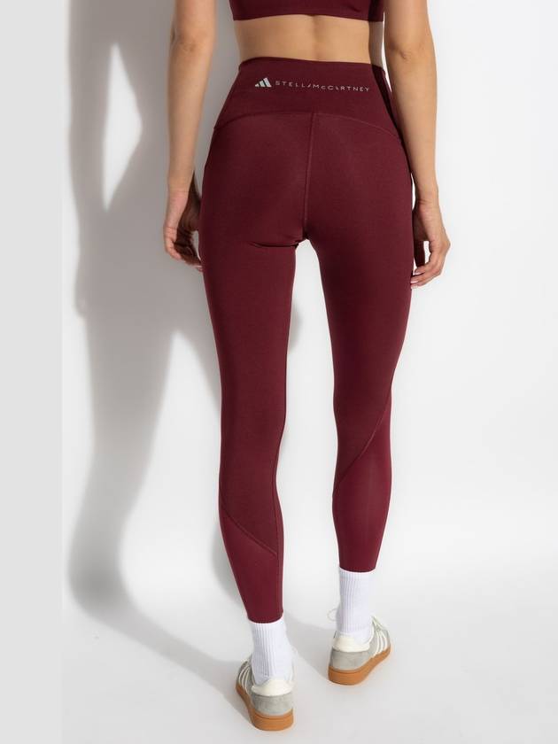 ADIDAS By Stella McCartney Training Leggings With Logo, Women's, Burgundy - ADIDAS - BALAAN 4