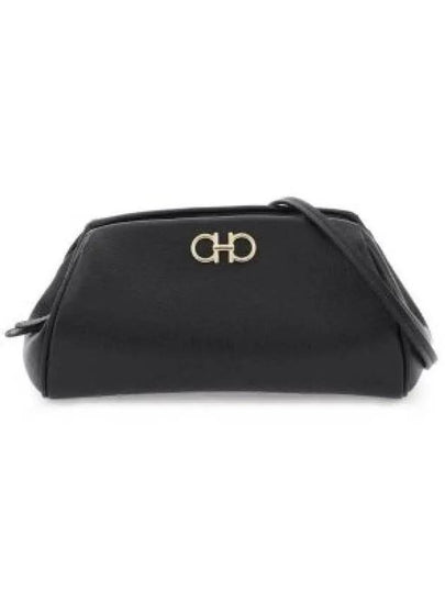 Gancini Leather Shoulder Mini Bag Black - SALVATORE FERRAGAMO - BALAAN 2