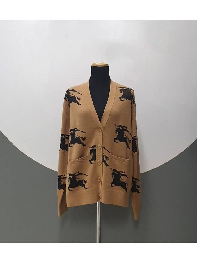 EKD Cotton Silk Cardigan Camel - BURBERRY - BALAAN 2