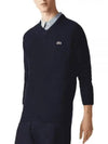 V-neck Wool Knit Top Navy - LACOSTE - BALAAN 2