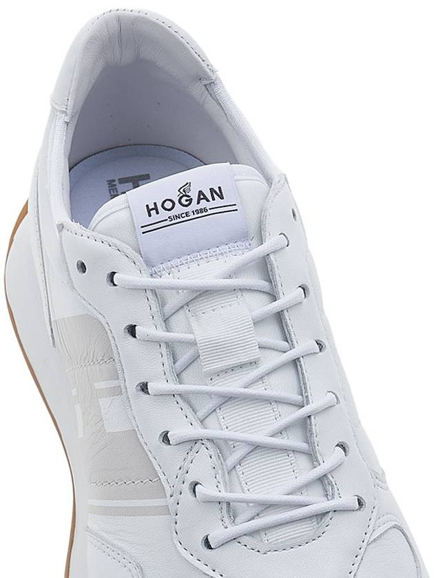 Logo Nappa Leather Low Top Sneakers White - HOGAN - BALAAN.