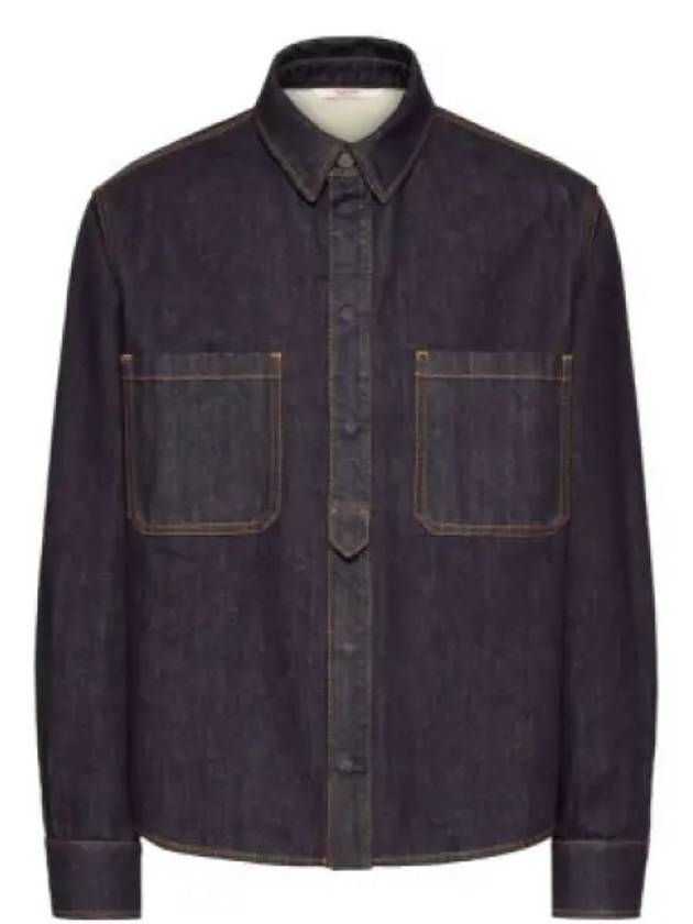 Cotton Denim Jacket Navy - VALENTINO - BALAAN 2