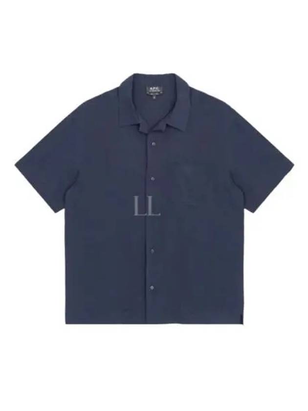 Lloyd Short Sleeve Shirt Navy - A.P.C. - BALAAN 2