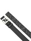FF Squared Leather Belt Black - FENDI - BALAAN 5