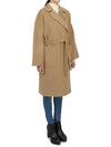 Rovo Wrap Wool Singe Coat Beige - MAX MARA - BALAAN 7