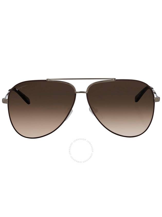 Eyewear Aviator Metal Sunglasses Brown - SALVATORE FERRAGAMO - BALAAN 3