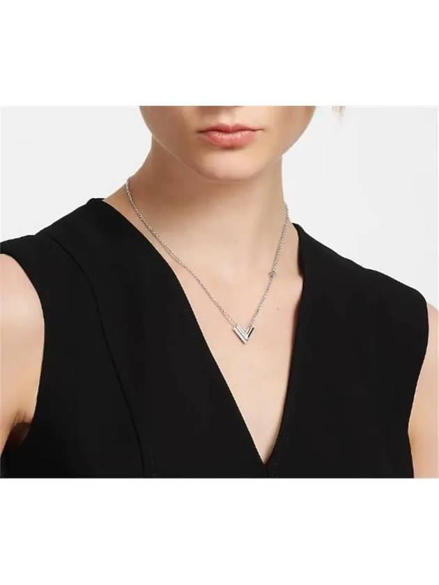 Essential V Supple Necklace Silver - LOUIS VUITTON - BALAAN 4