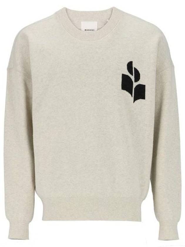 Atlee Logo Knit Top Light Grey - ISABEL MARANT - BALAAN 2