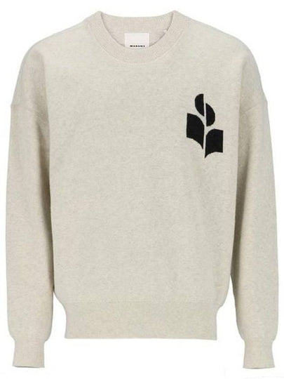 Atlee Logo Knit Top Light Grey - ISABEL MARANT - BALAAN 2