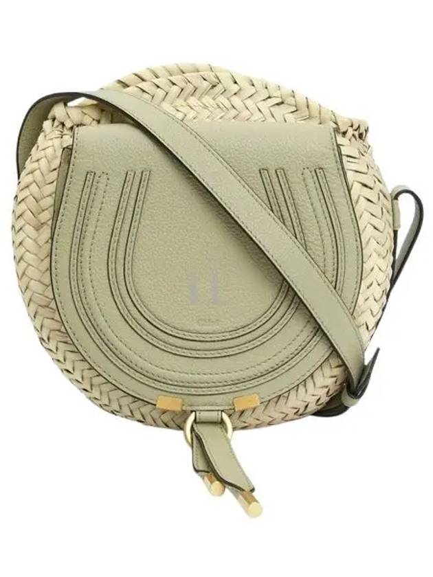 Marcie Raffia Leather Cross Bag Green - CHLOE - BALAAN 2