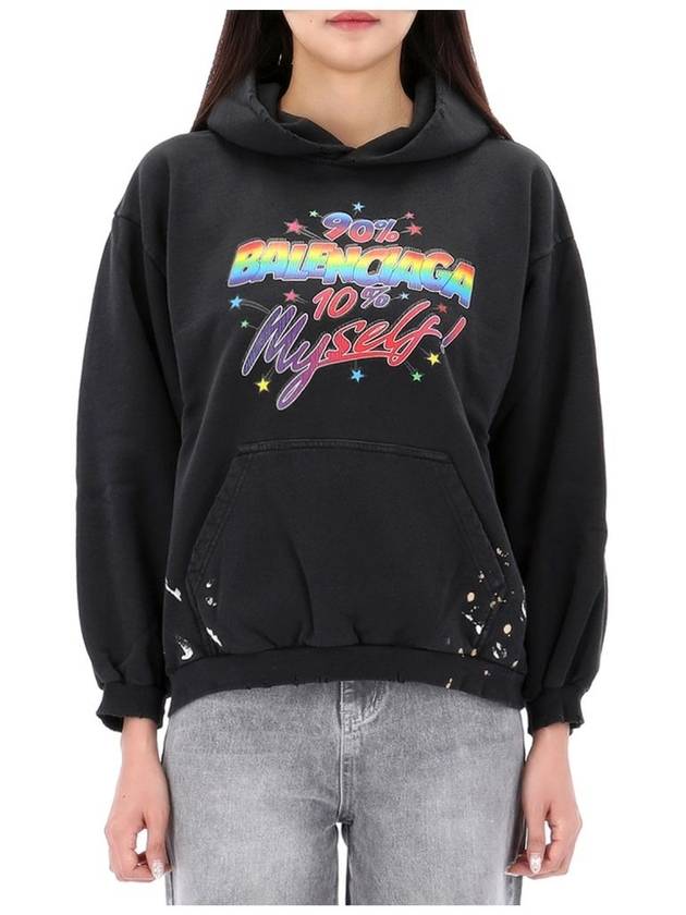 Graphic logo print overfit hoodie 697874 0105 - BALENCIAGA - BALAAN 5