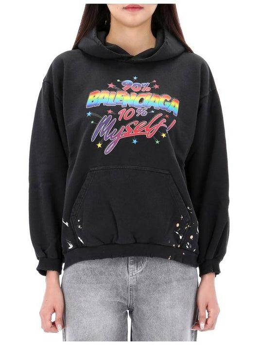 Graphic logo print overfit hoodie 697874 0105 - BALENCIAGA - BALAAN 2