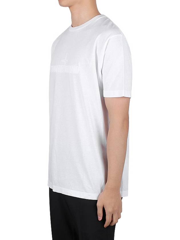 Men's Logo Short Sleeve T-Shirt White - STONE ISLAND - BALAAN 4