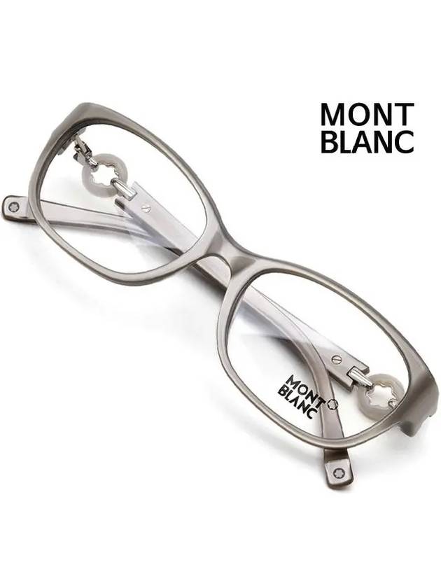 Eyewear Square Frame Eyeglasses Grey - MONTBLANC - BALAAN 3