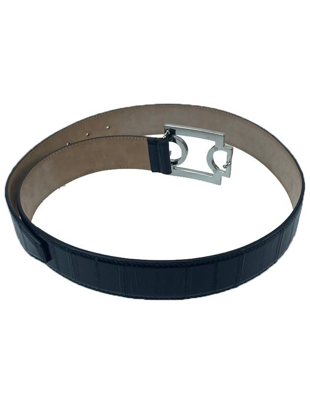 DG Logo Square Leather Belt Black - DOLCE&GABBANA - BALAAN 4