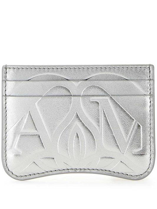 Seal Card Wallet Silver - ALEXANDER MCQUEEN - BALAAN 1