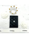 Classic CC logo caviar black card holder slot wallet silver AP0213 - CHANEL - BALAAN 3