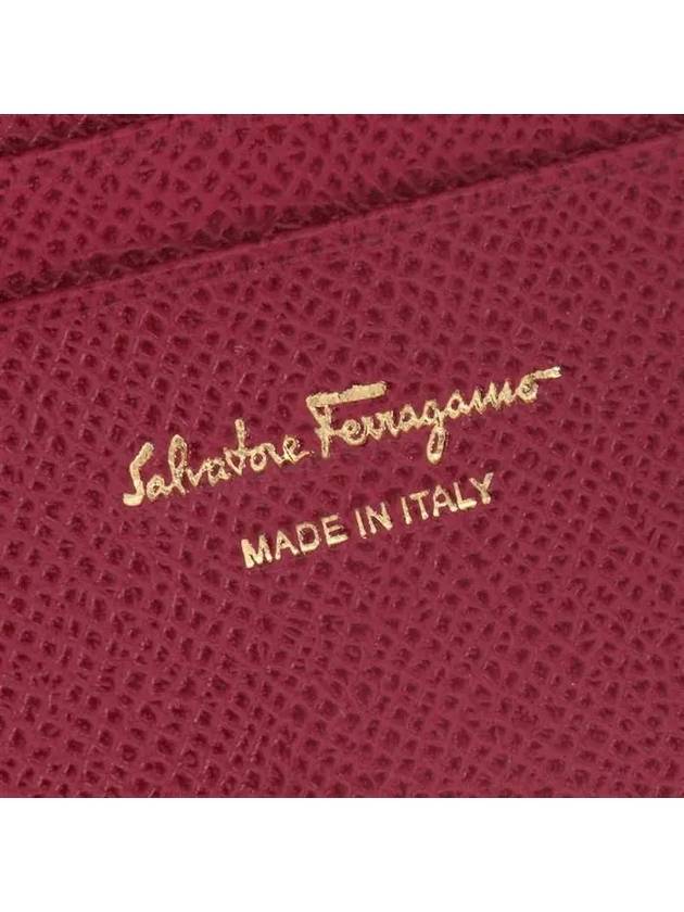 Gancini Leather Half Wallet Melagrana - SALVATORE FERRAGAMO - BALAAN 6