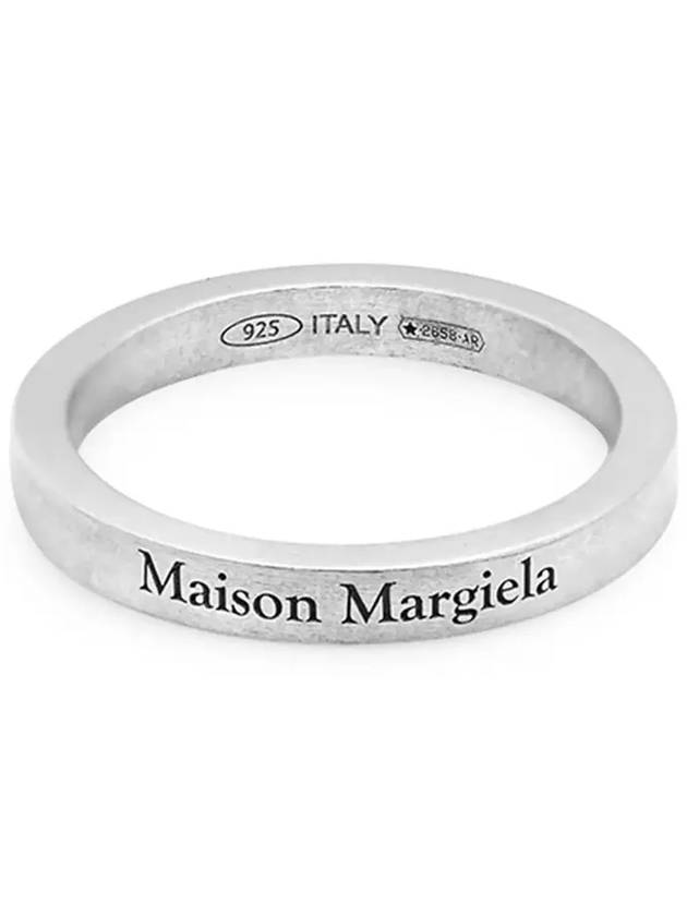 Engraving Logo Palladium Ring Silver - MAISON MARGIELA - BALAAN 4