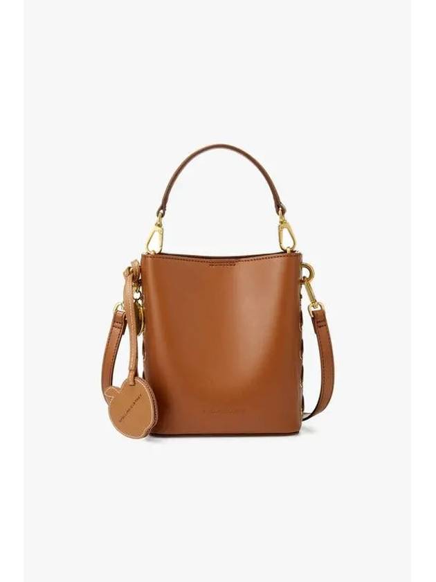 STELLA McCARTNEY Whipstitch Square Bucket Bag Brown - STELLA MCCARTNEY - BALAAN 1